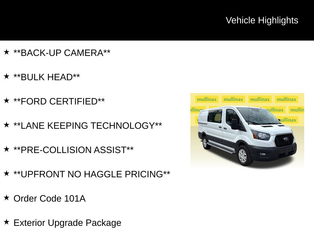 Certified 2025 Ford Transit 250 Low Roof w/ Exterior Upgrade Package RWD image 13