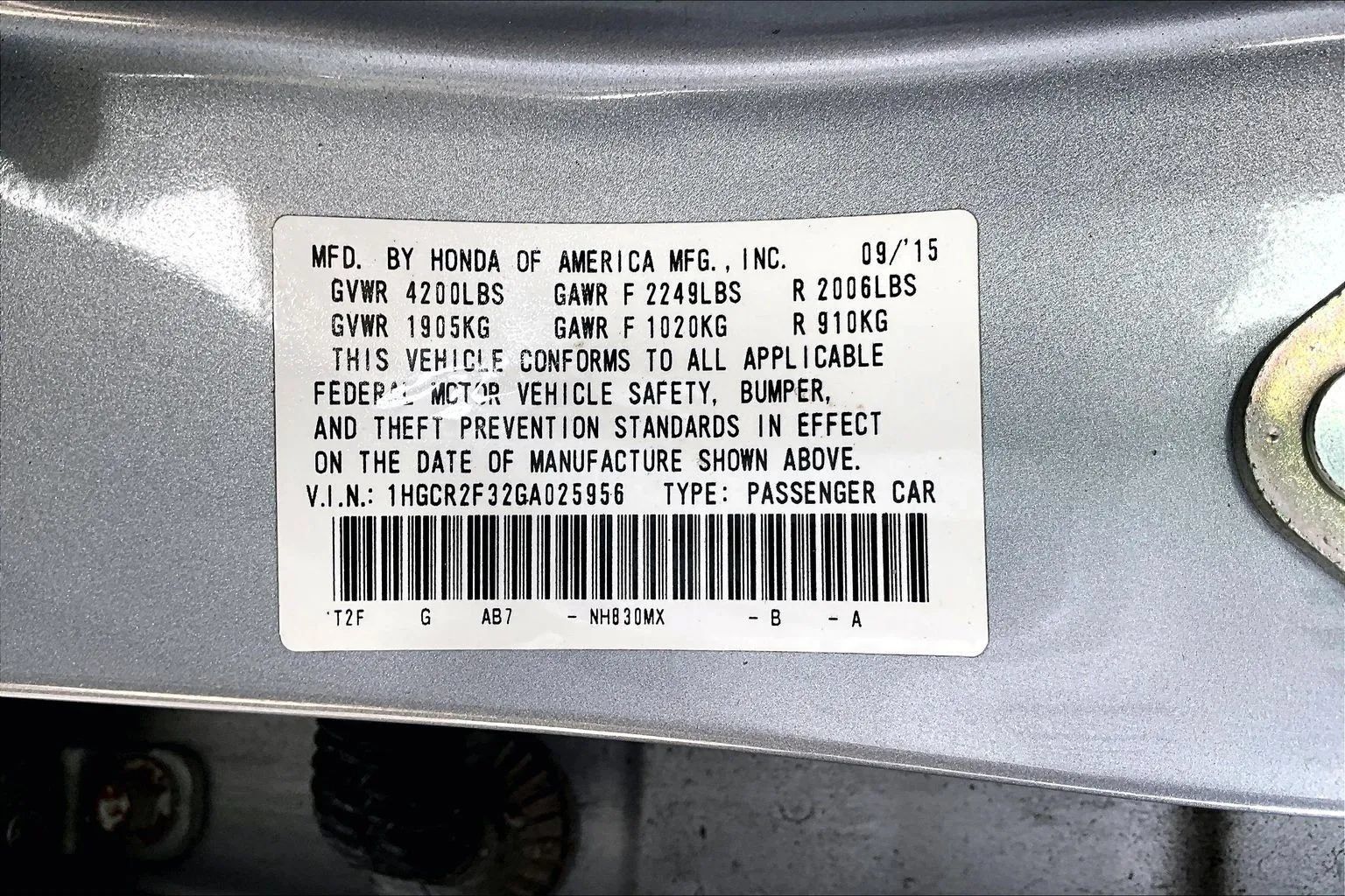 Used 2016 Honda Accord LX image 16