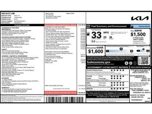 Certified 2025 Kia K4 GT-Line w/ GT-Line Sunroof Package FWD image 5