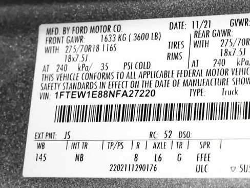 Used 2022 Ford F150 Tremor w/ Equipment Group 402A High AWD/4WD image 50