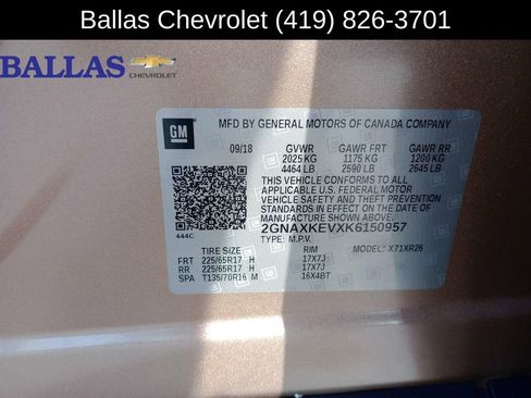 Certified 2019 Chevrolet Equinox LT FWD image 34