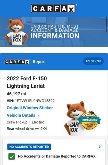 Used 2022 Ford F150 Lightning Lariat AWD/4WD image 6
