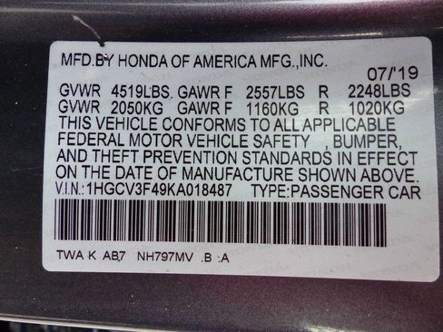 Used 2019 Honda Accord EX image 22