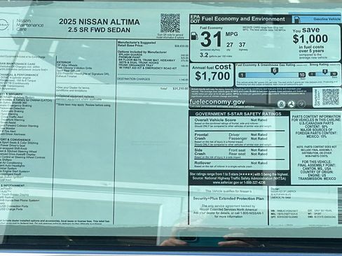 New 2025 Nissan Altima 2.5 SR image 11