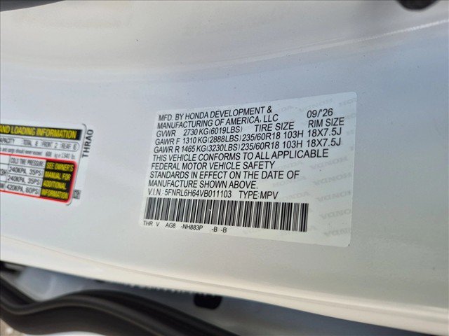 New 2027 Honda Odyssey EX-L image 18