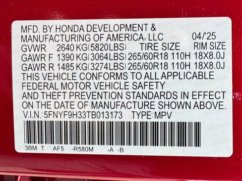 Used 2026 Honda Passport RTL image 33