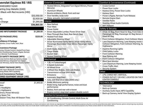 Certified 2024 Chevrolet Equinox RS AWD/4WD image 34