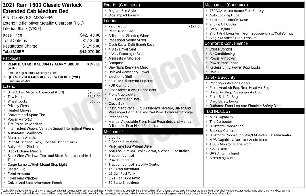 Used 2021 RAM 1500 Warlock AWD/4WD image 2