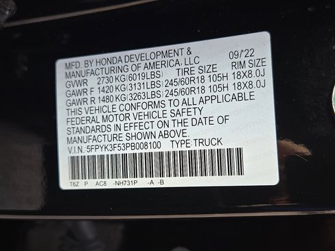 Certified 2023 Honda Ridgeline RTL image 26