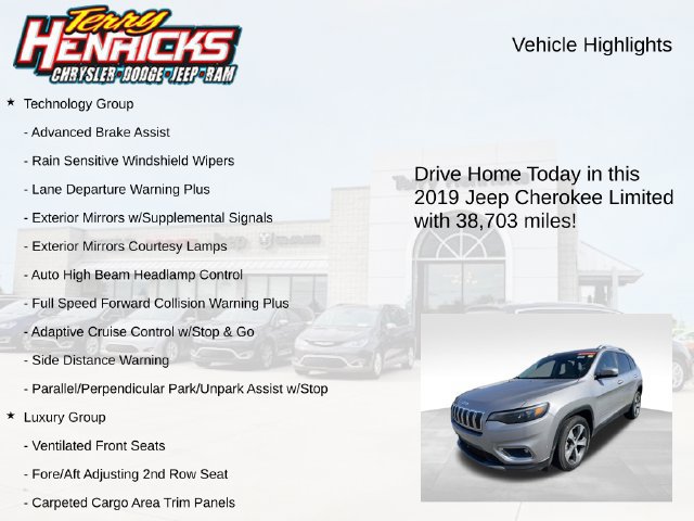 Used 2019 Jeep Cherokee Limited w/ Luxury Group FWD image 4
