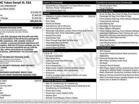 Used 2021 GMC Yukon XL Denali w/ Denali Premium Package AWD/4WD image 7