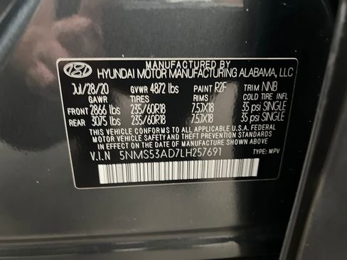 Used 2020 Hyundai Santa Fe Limited image 33