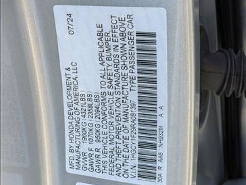 Certified 2024 Honda Accord LX image 23