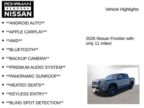 New 2026 Nissan Frontier PRO-4X w/ Pro Premium Package image 8