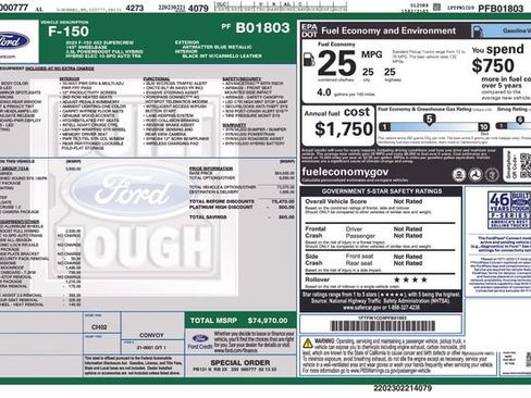 Used 2023 Ford F150 Platinum w/ Equipment Group 701A High RWD image 7
