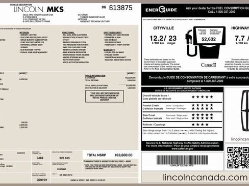 Used 2013 Lincoln MKS AWD image 5