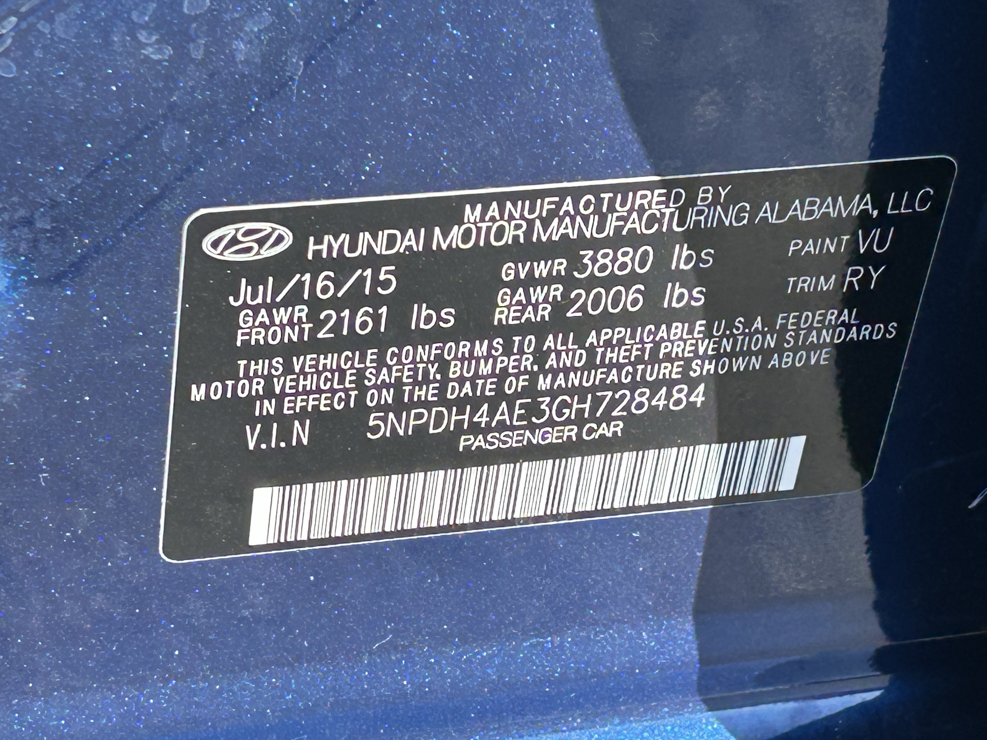 Used 2016 Hyundai Elantra Value Edition FWD image 8