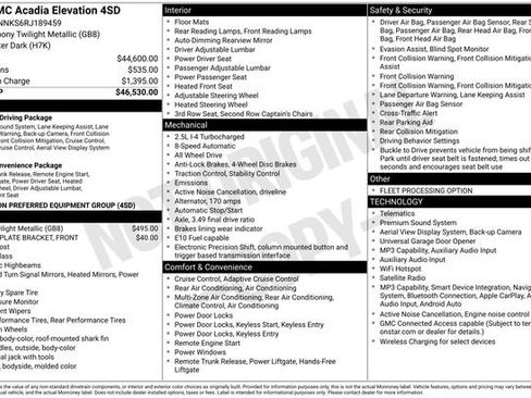 Used 2024 GMC Acadia Elevation AWD/4WD image 3