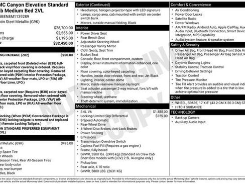 Used 2021 GMC Canyon Elevation Standard w/ Trailering Package image 2