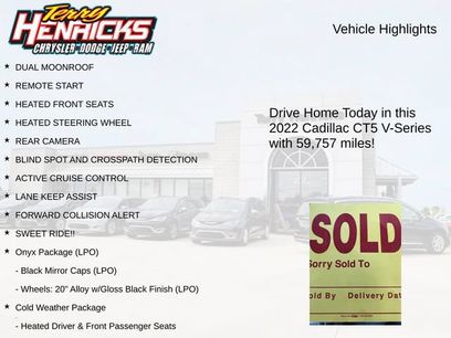 Used 2022 Cadillac CT5 V w/ LPO, ONYX Package