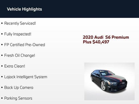 Used 2020 Audi S6 Premium Plus w/ S Sport Package AWD/4WD image 2