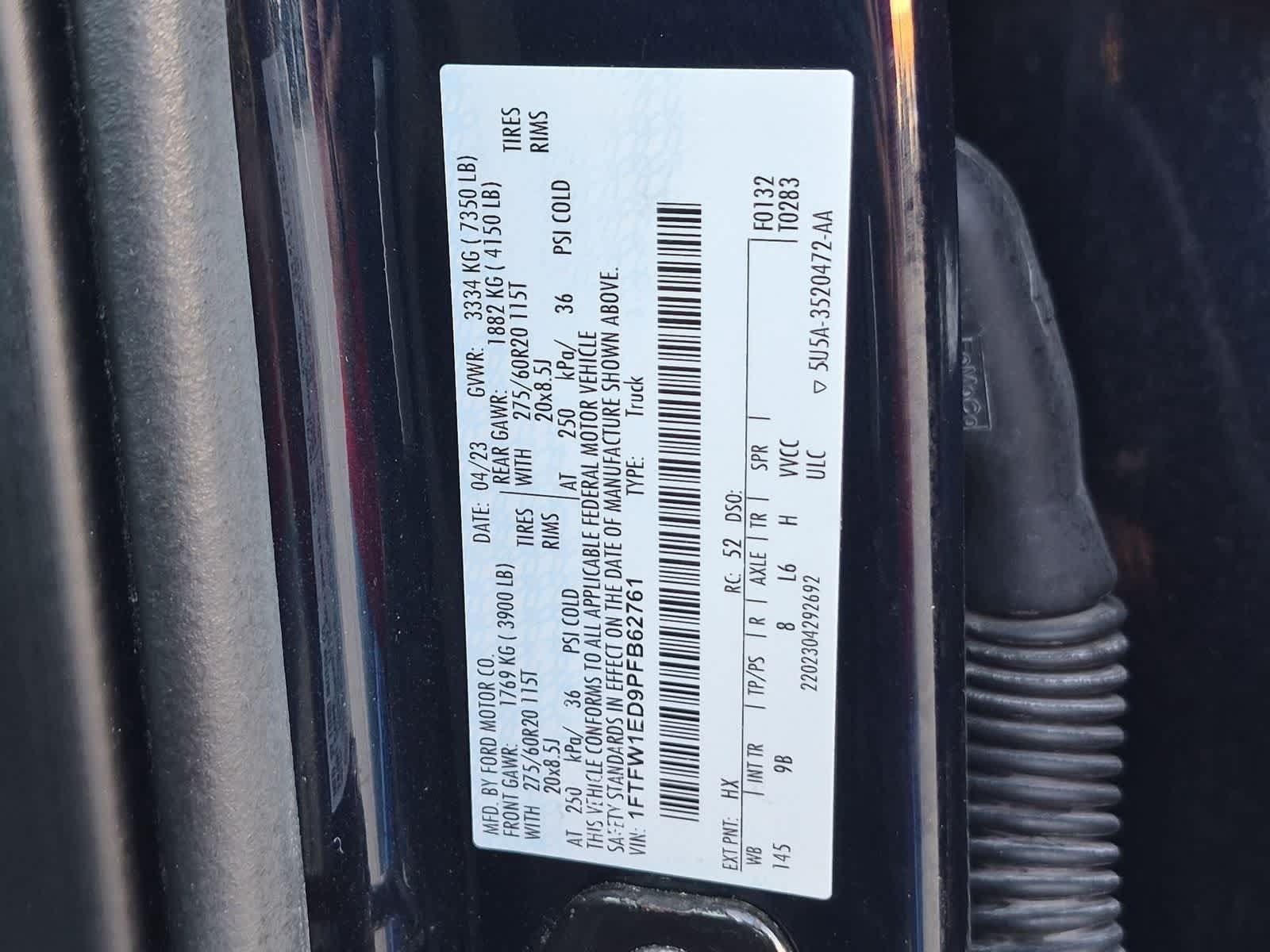 Used 2023 Ford F150 Platinum w/ Equipment Group 701A High AWD/4WD image 34