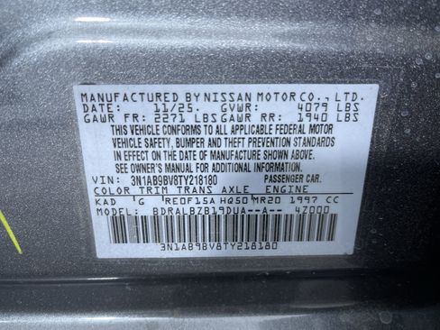 New 2026 Nissan Sentra S image 12