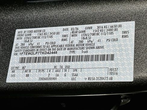 New 2026 Ford F150 STX w/ Equipment Group 201A FX4 AWD/4WD image 21