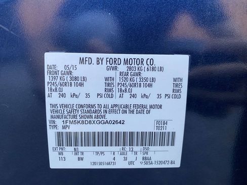Used 2016 Ford Explorer XLT w/ Equipment Group 202A AWD/4WD image 44