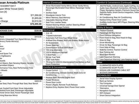 Certified 2024 Nissan Armada Platinum w/ Cargo Package image 24