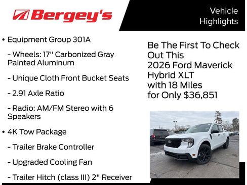New 2026 Ford Maverick XLT w/ Equipment Group 301A AWD/4WD image 5