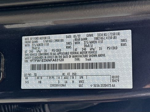 Used 2022 Ford F150 Lariat w/ Equipment Group 502A High image 32