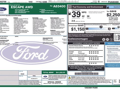 Used 2023 Ford Escape Platinum AWD/4WD image 5