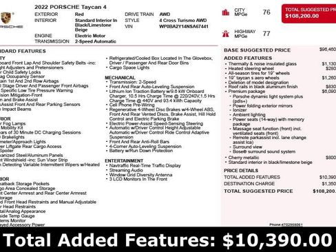 Used 2022 Porsche Taycan 4 Cross Turismo AWD/4WD image 3