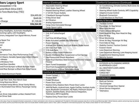 Used 2024 Subaru Legacy Sport image 20