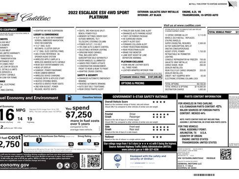 Used 2022 Cadillac Escalade ESV Sport Platinum AWD/4WD image 13