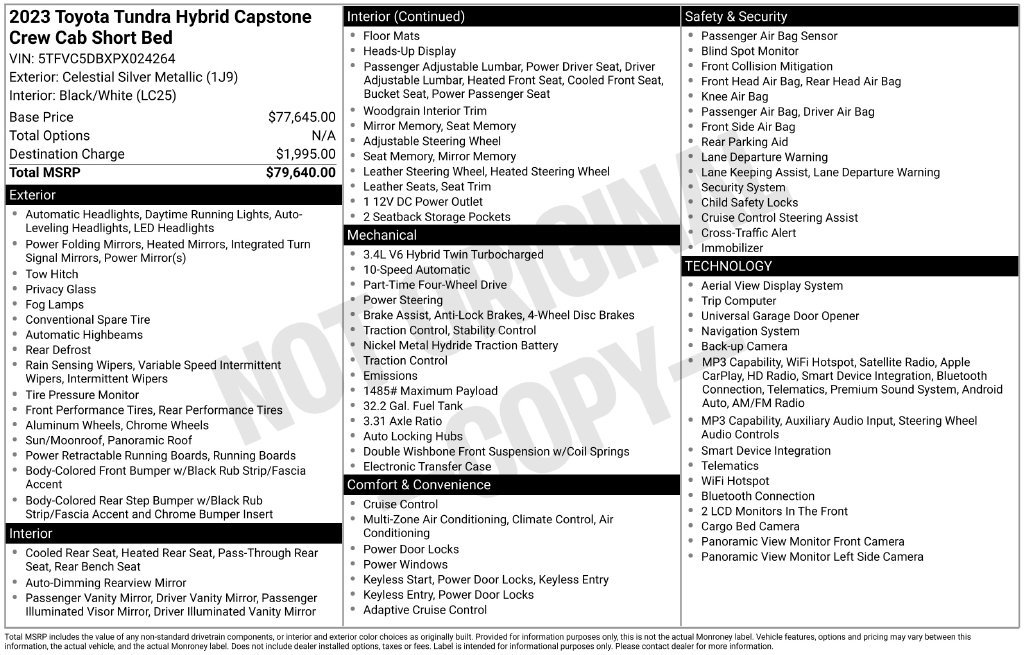 Used 2023 Toyota Tundra Capstone AWD/4WD image 31