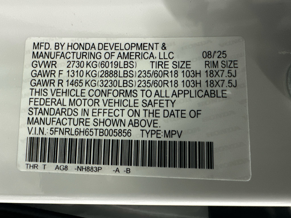 New 2026 Honda Odyssey EX-L image 36