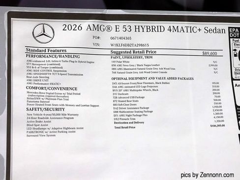 New 2026 Mercedes-Benz E 53 AMG e 4MATIC Sedan image 29