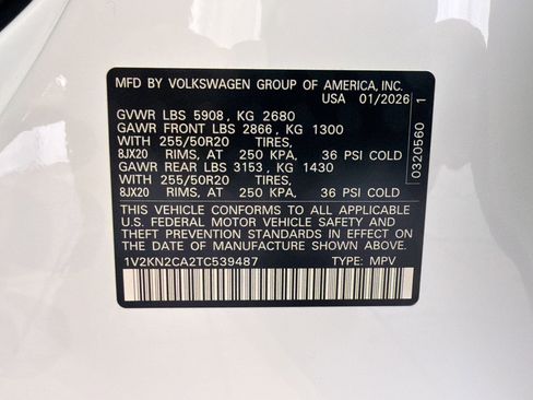 New 2026 Volkswagen Atlas SE image 20