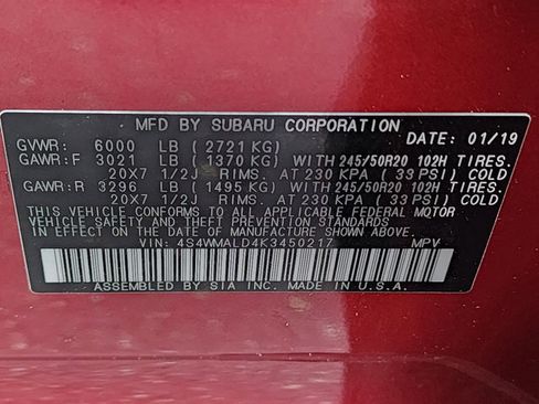 Used 2019 Subaru Ascent Limited image 37