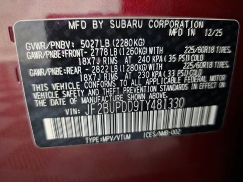 New 2026 Subaru Outback Limited image 38