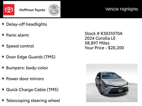 Used 2024 Toyota Corolla LE FWD image 36