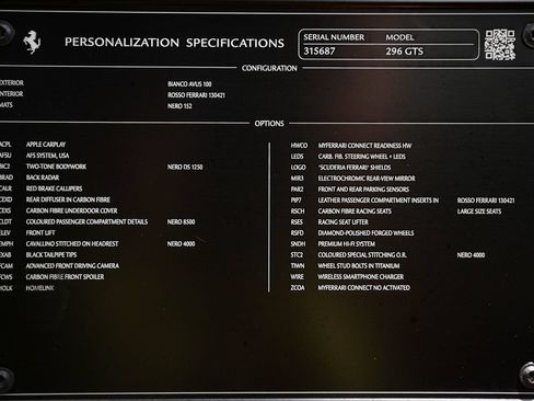 Certified 2025 Ferrari 296 GTS RWD image 43