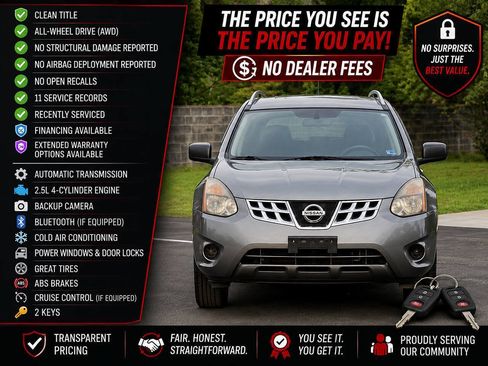 Used 2015 Nissan Rogue S w/ Convenience Package AWD/4WD image 2