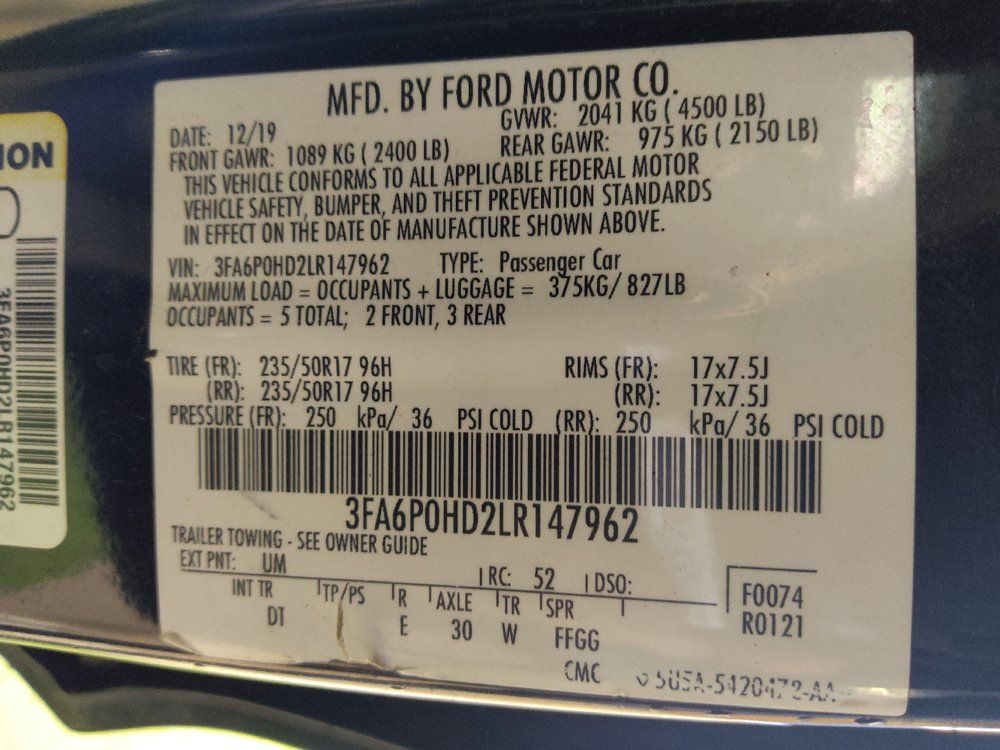 Used 2020 Ford Fusion SE FWD image 33