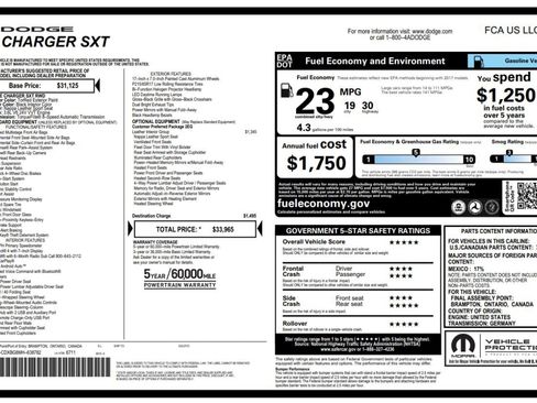 Used 2021 Dodge Charger SXT w/ Leather Interior Group image 43