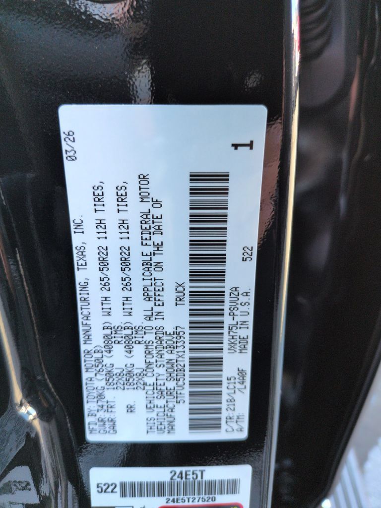 Used 2026 Toyota Tundra Capstone AWD/4WD image 29