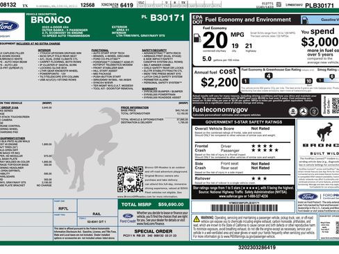 Used 2023 Ford Bronco Outer Banks AWD/4WD image 3