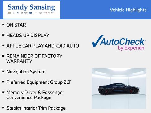 Used 2023 Chevrolet Corvette Stingray Preferred Conv w/ Stealth Interior Trim Package RWD image 7